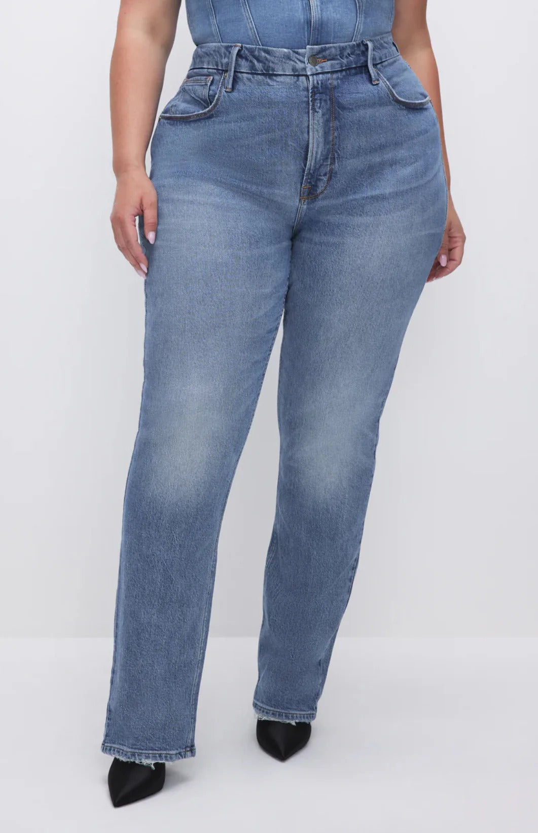 Good American Blue indigo denim jeans